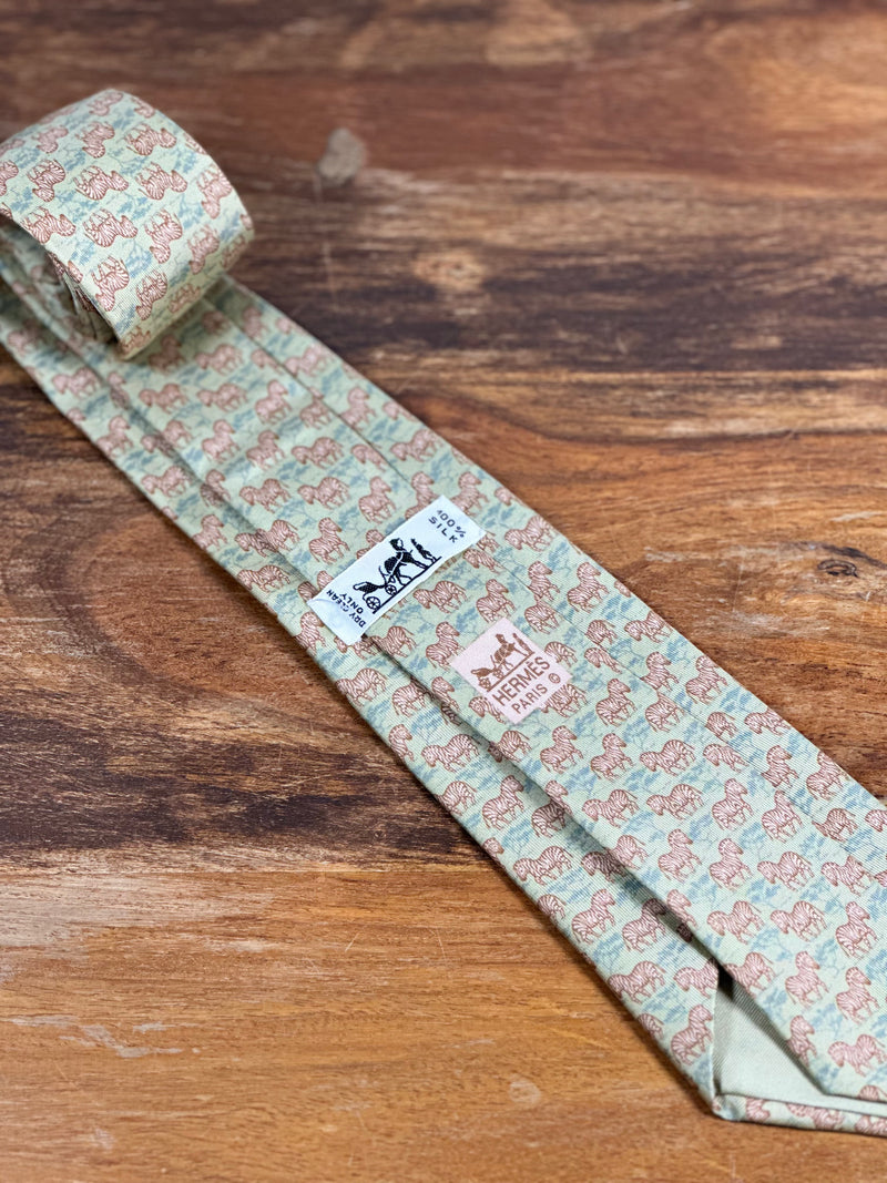 Corbata Hermés verde
