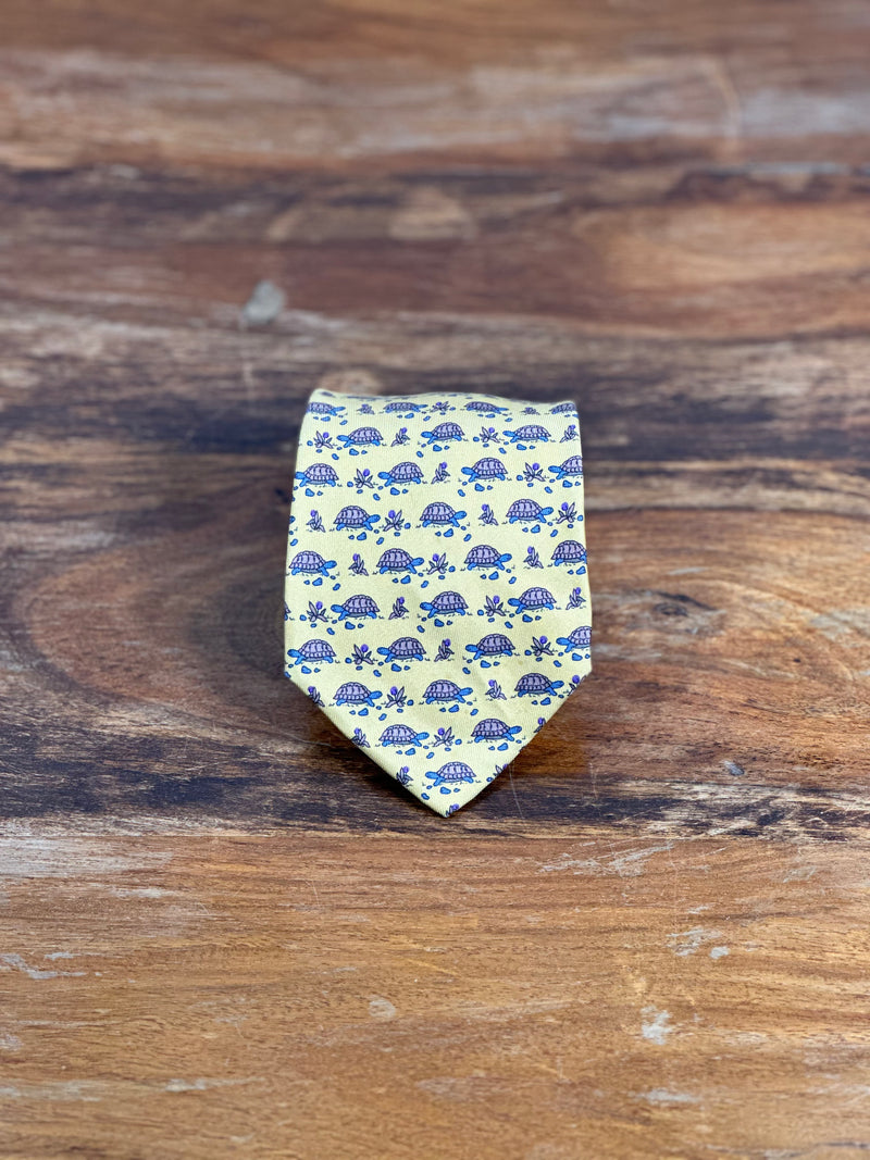 Corbata Hermés amarilla