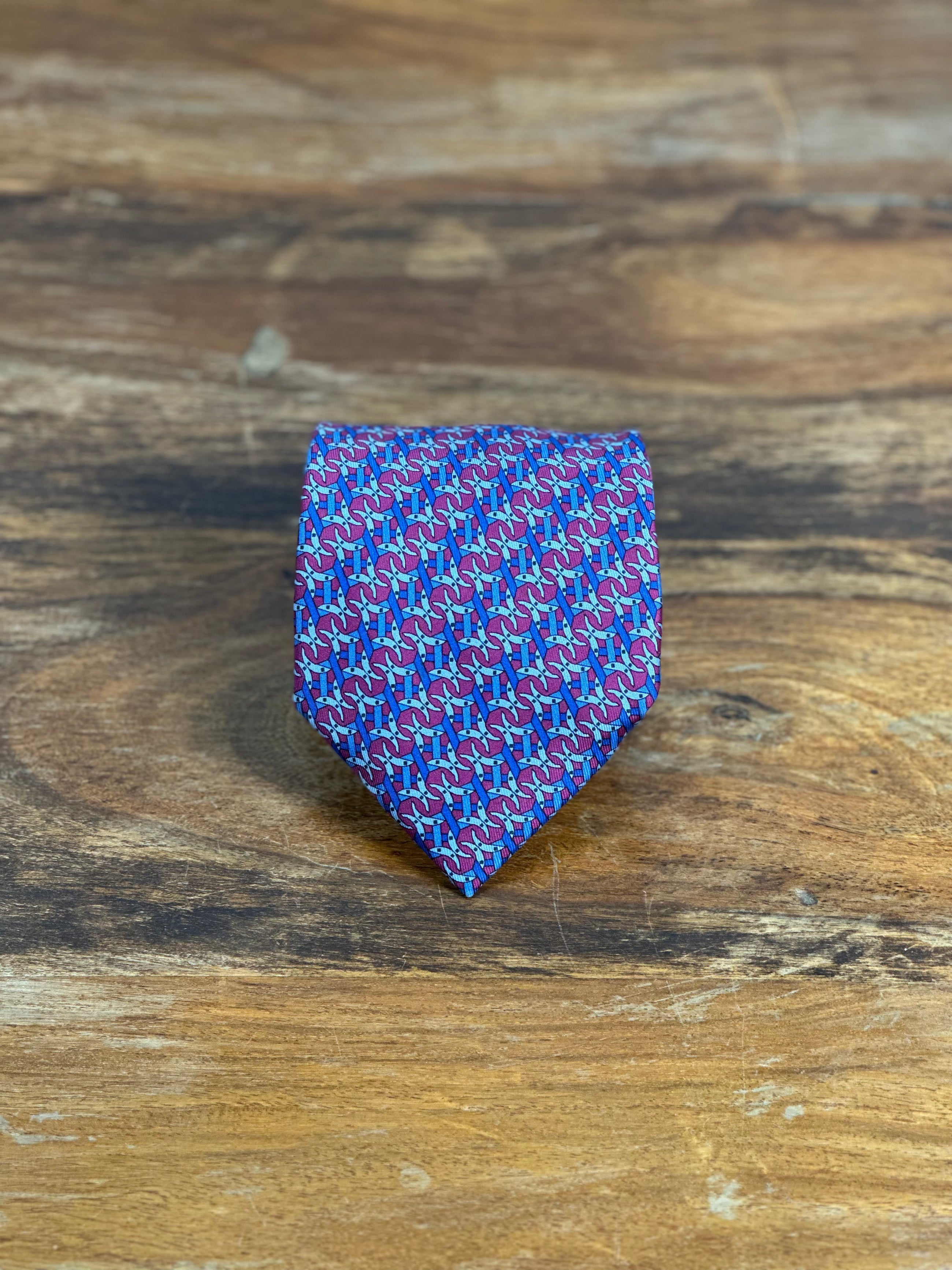 Corbata Hermés burdeos