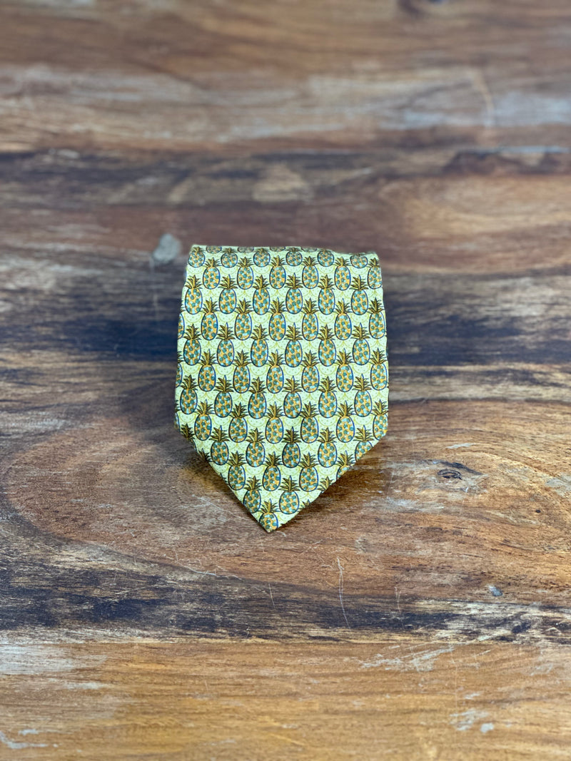 Corbata Hermés amarilla