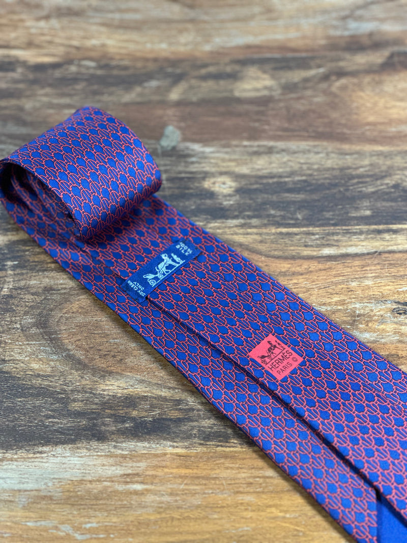 Corbata Hermés azul