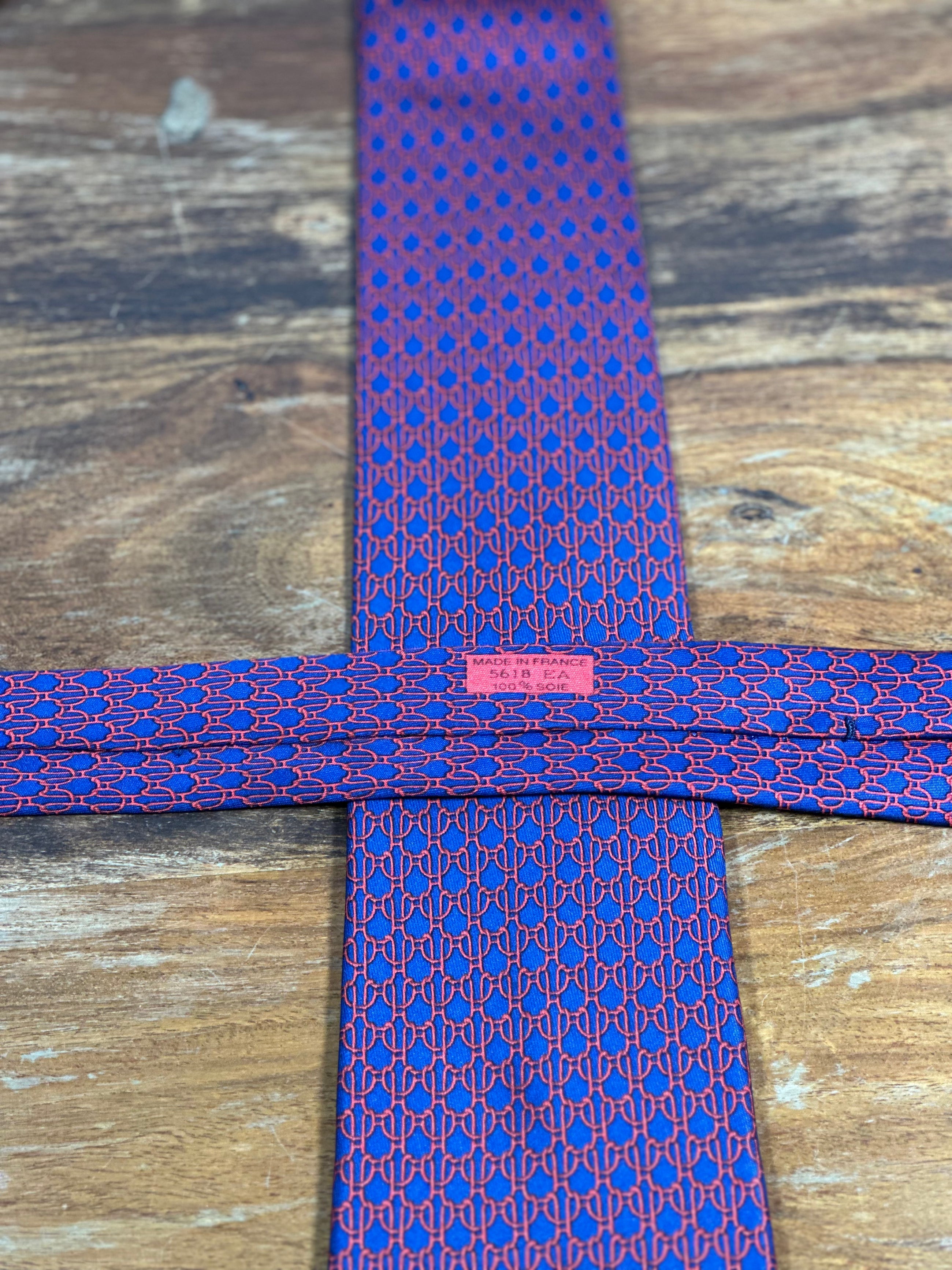 Corbata Hermés azul