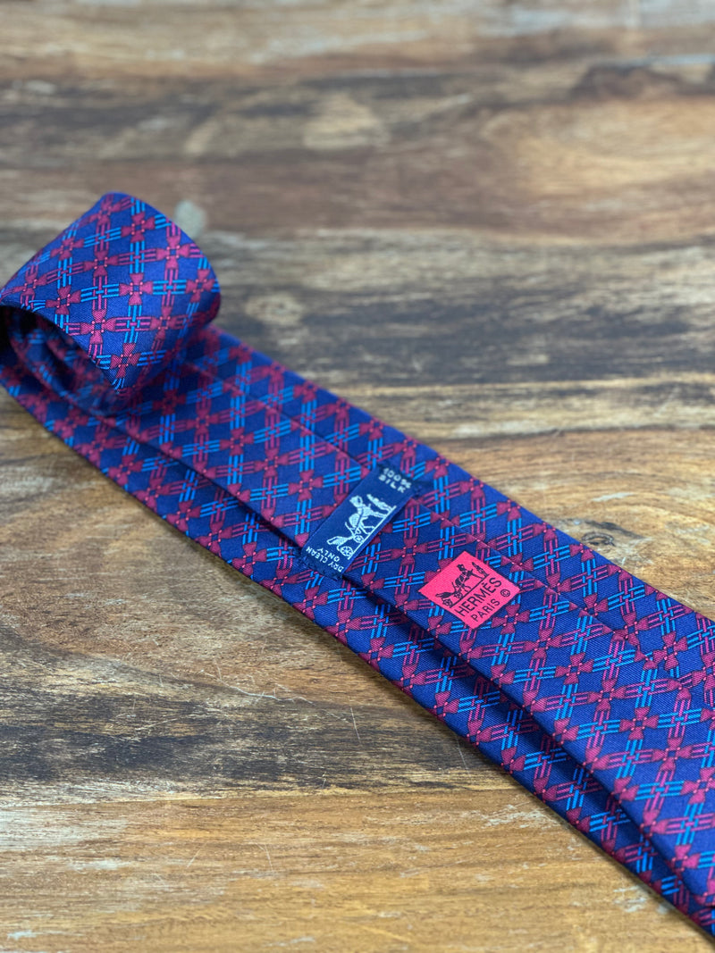 Corbata Hermés azul