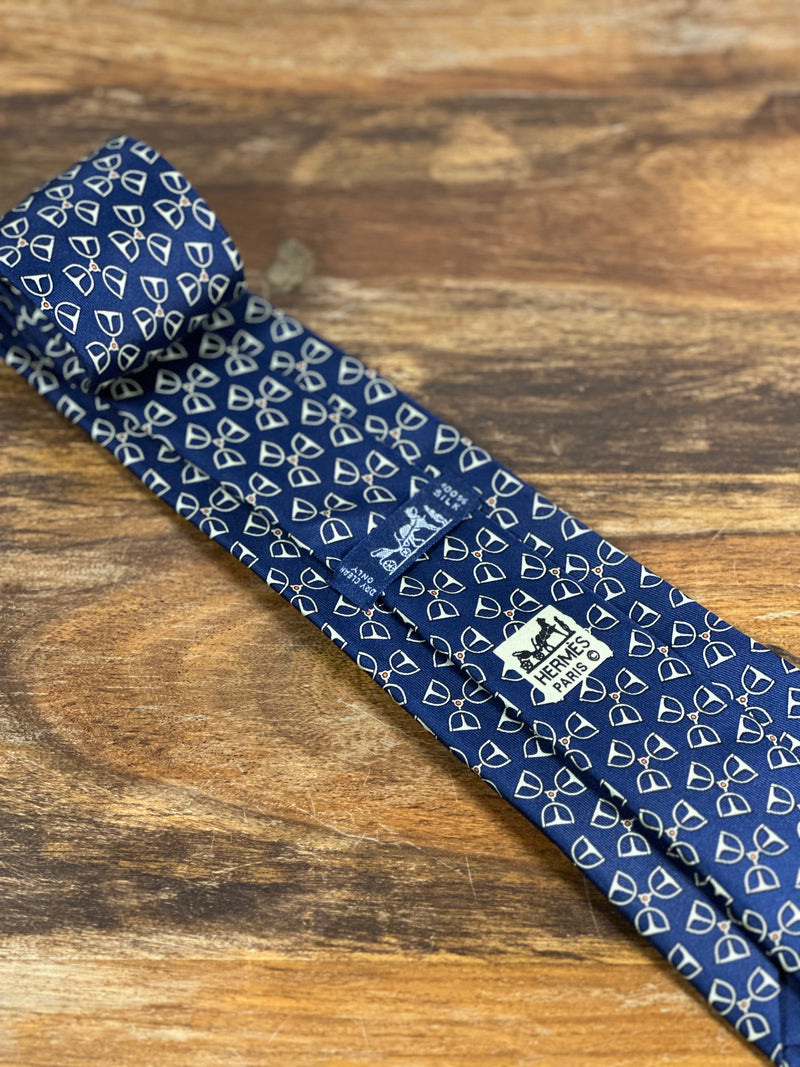 Corbata Hermés azul