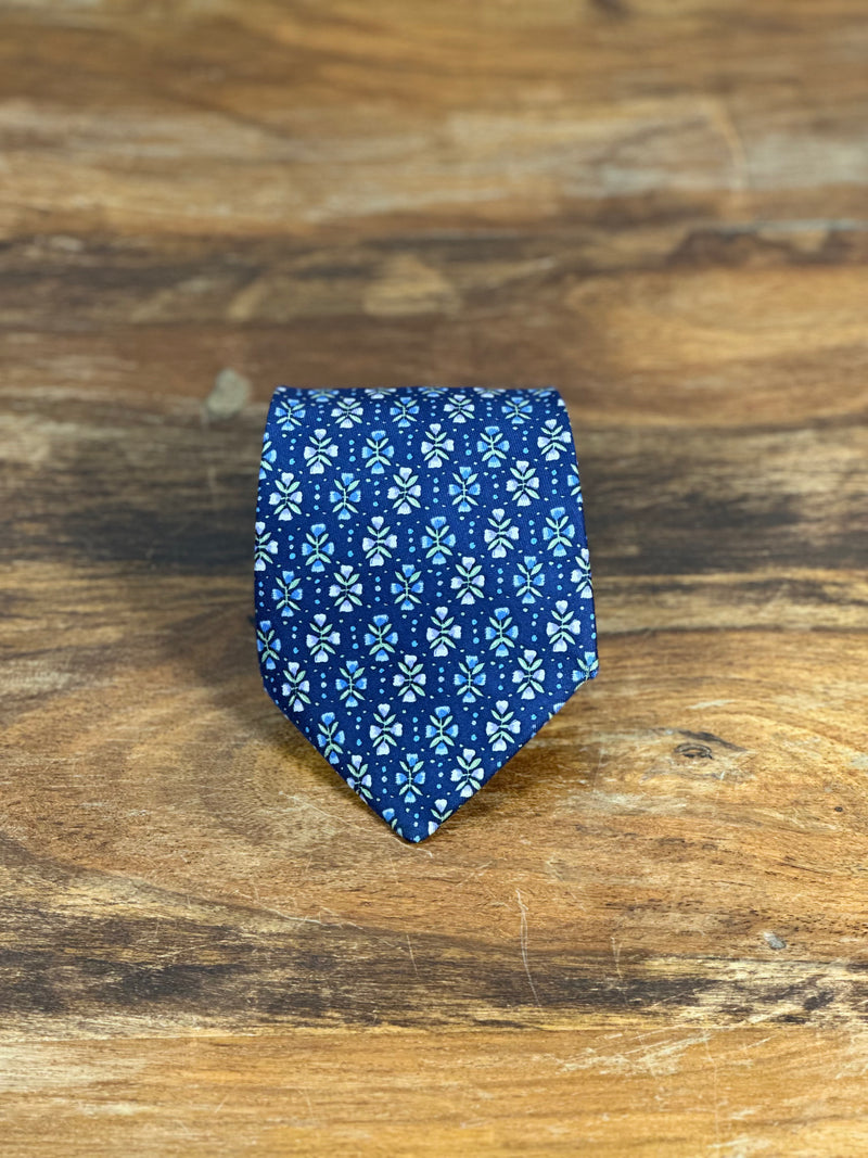 Corbata Hermés azul