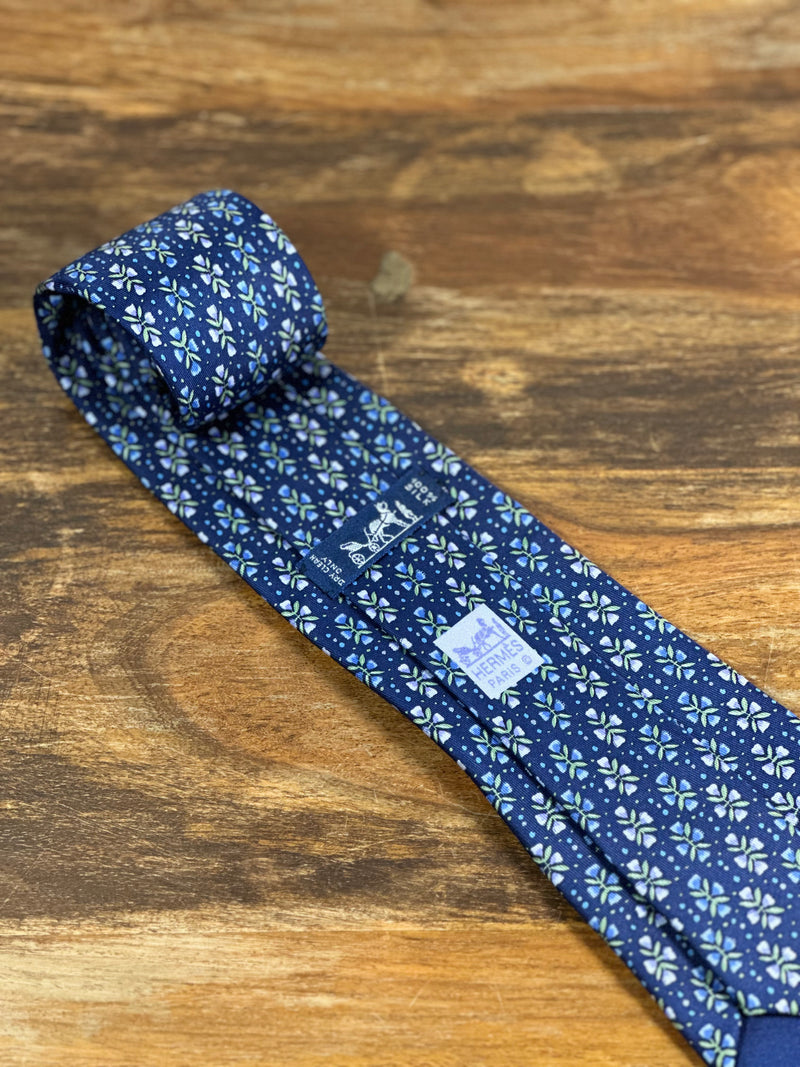 Corbata Hermés azul