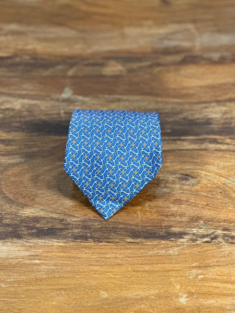 Corbata Hermés azul