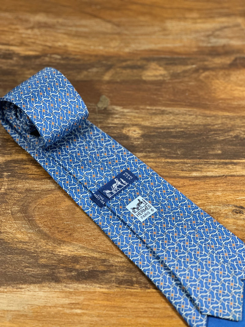 Corbata Hermés azul