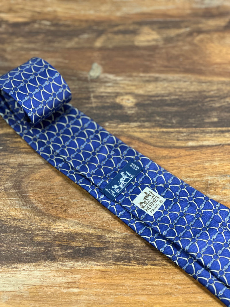 Corbata Hermés azul