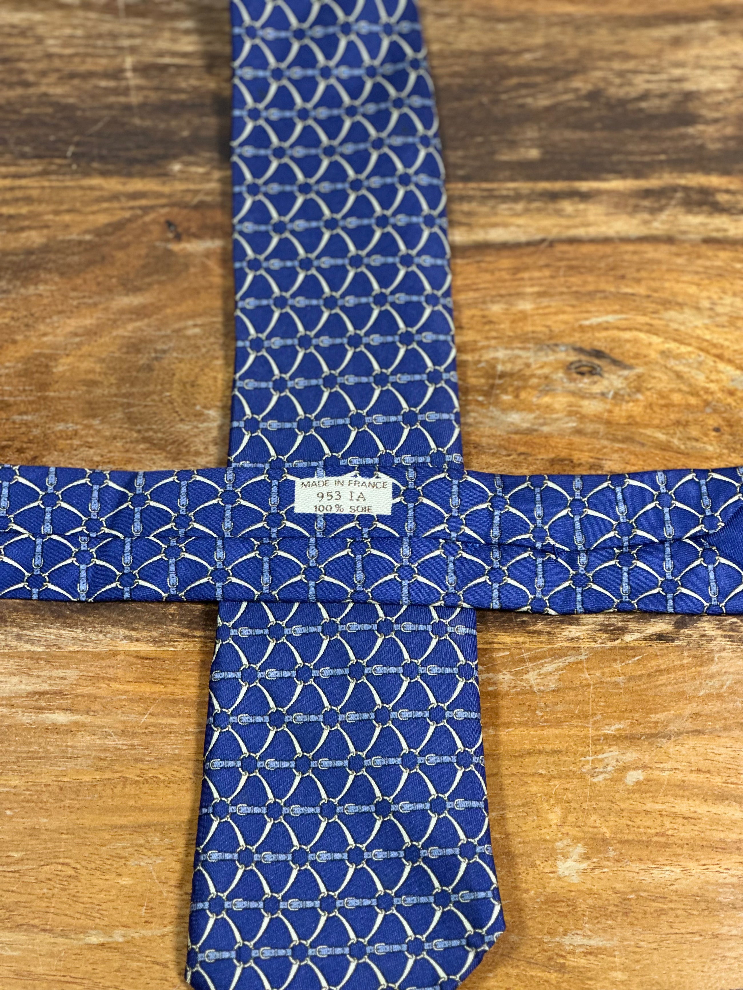 Corbata Hermés azul