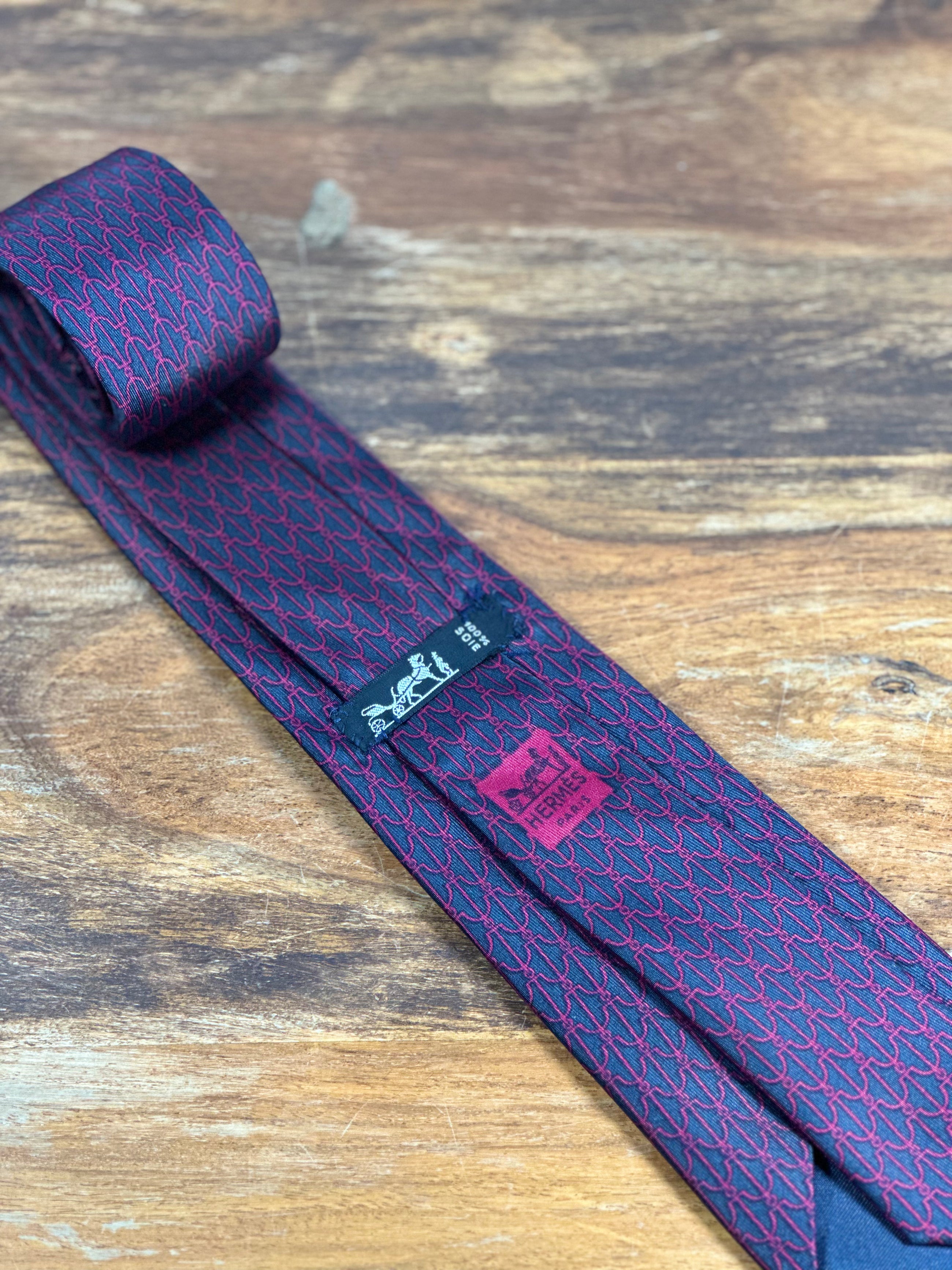 Corbata Hermés azul