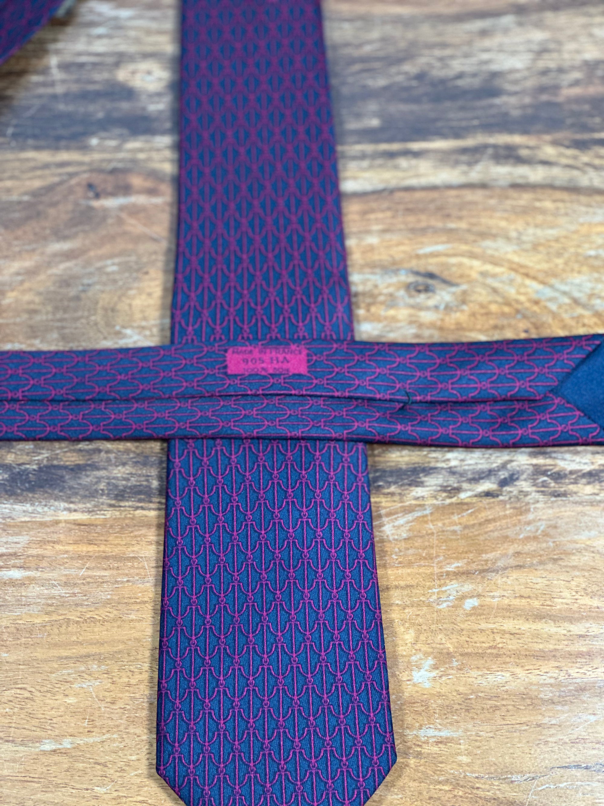 Corbata Hermés azul