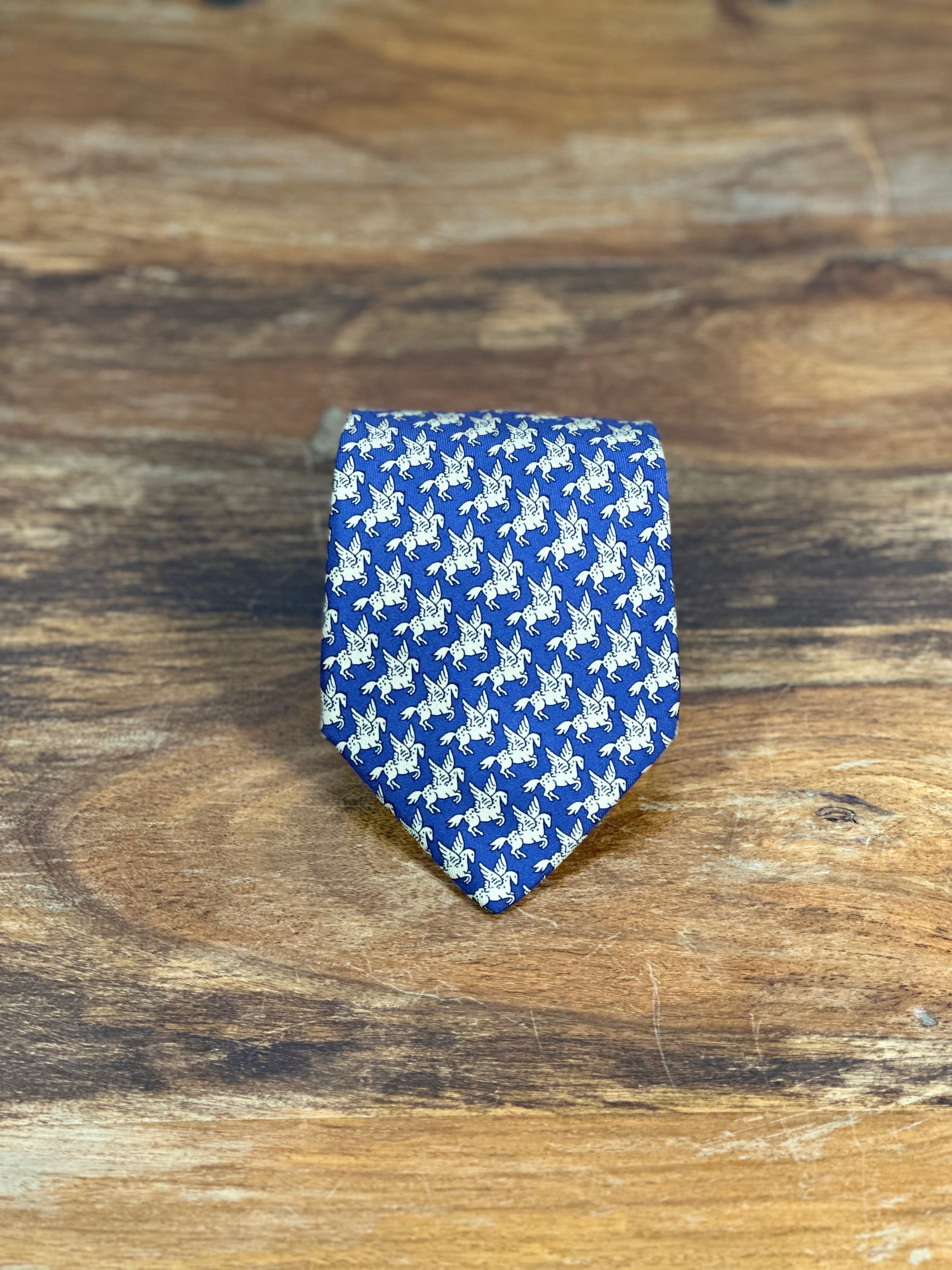Corbata Hermés azul