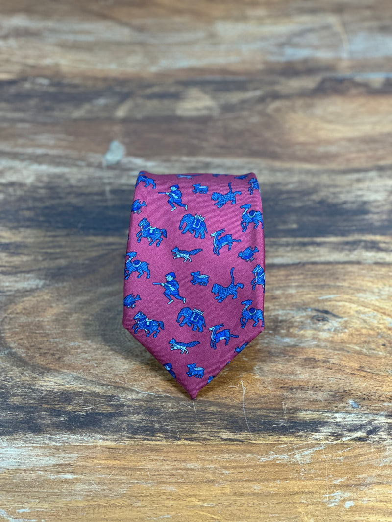 Corbata Hermés burdeos