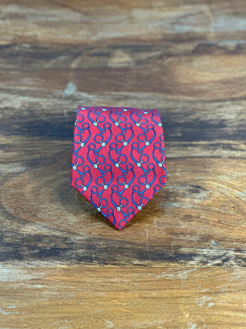 Corbata Hermés roja