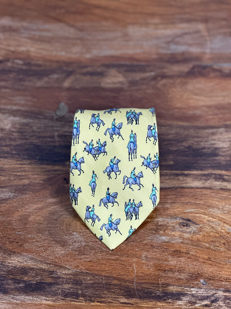 Corbata Hermés amarilla