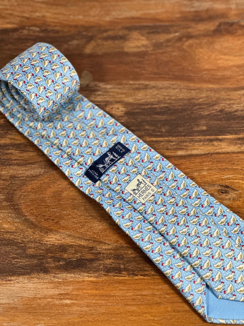 Corbata Hermés azul