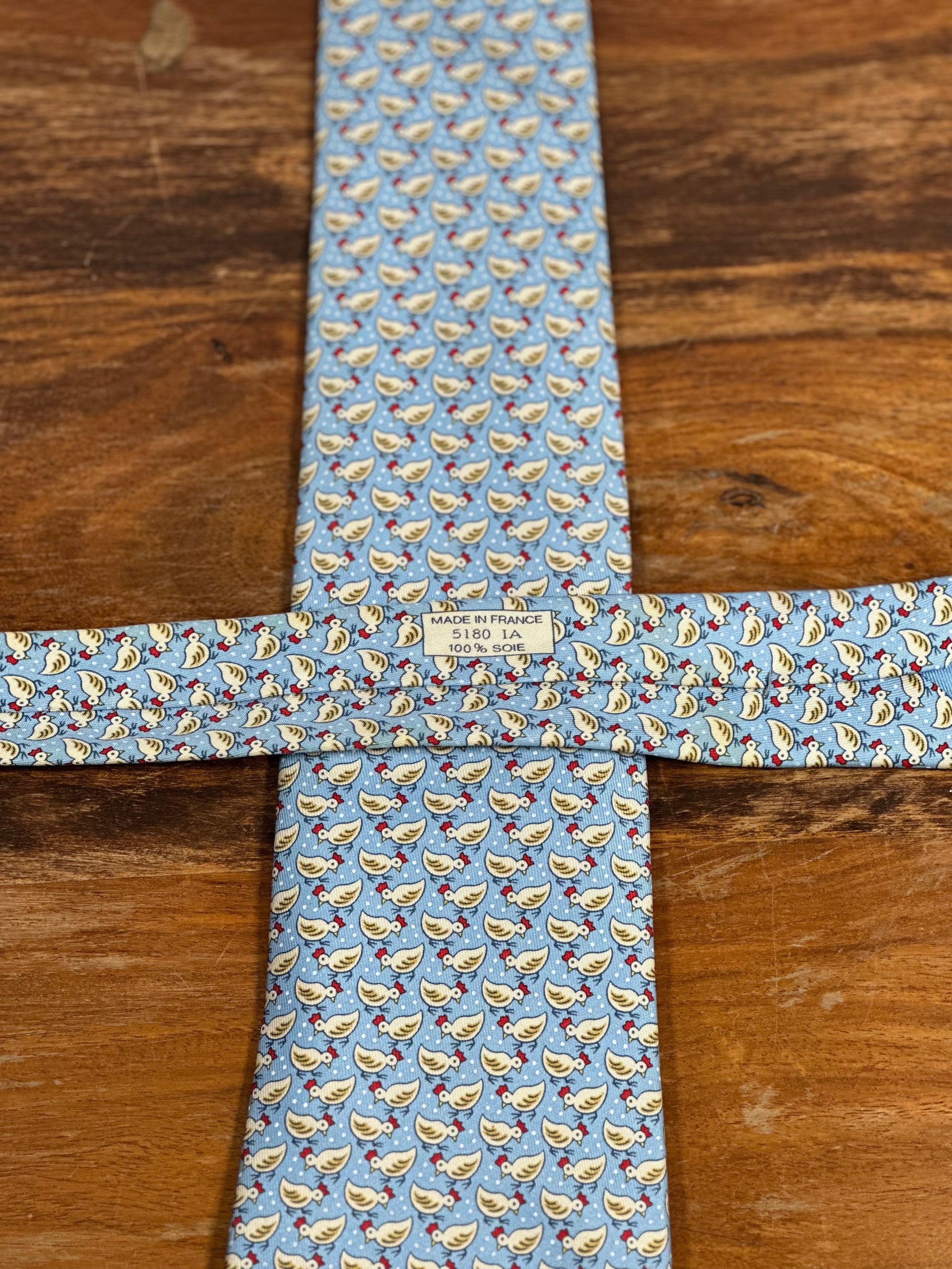 Corbata Hermés azul
