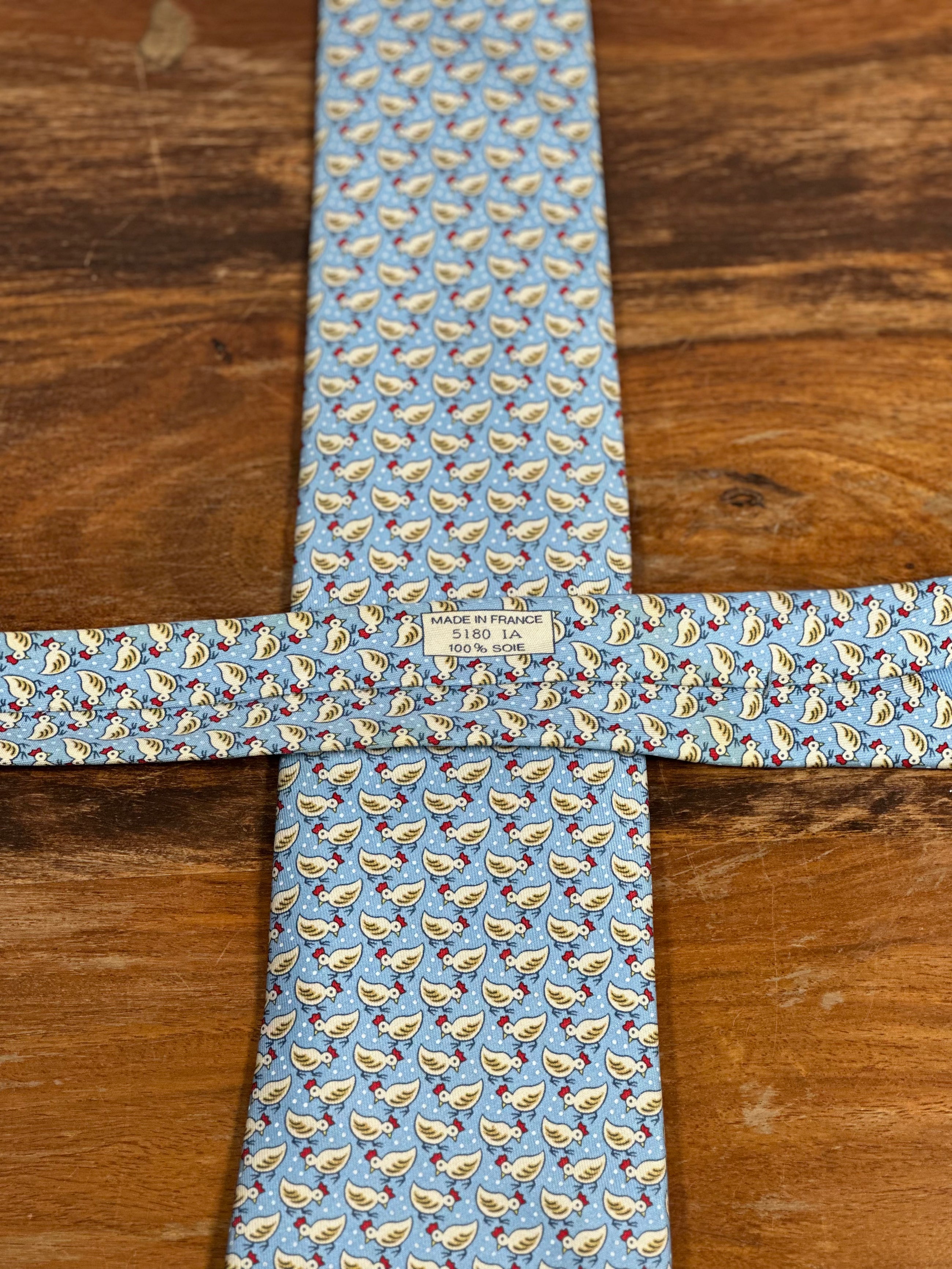 Corbata Hermés azul