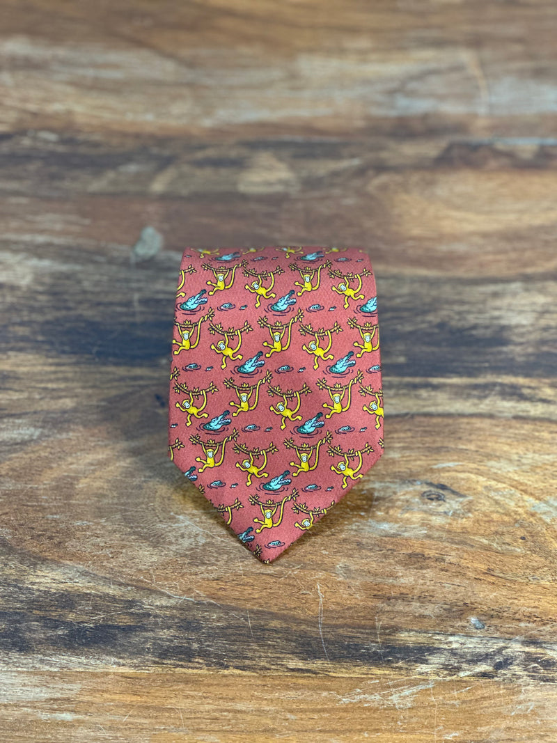 Corbata Hermés roja