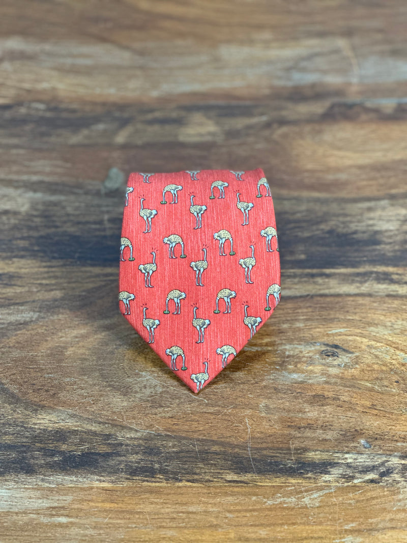 Corbata Hermés roja