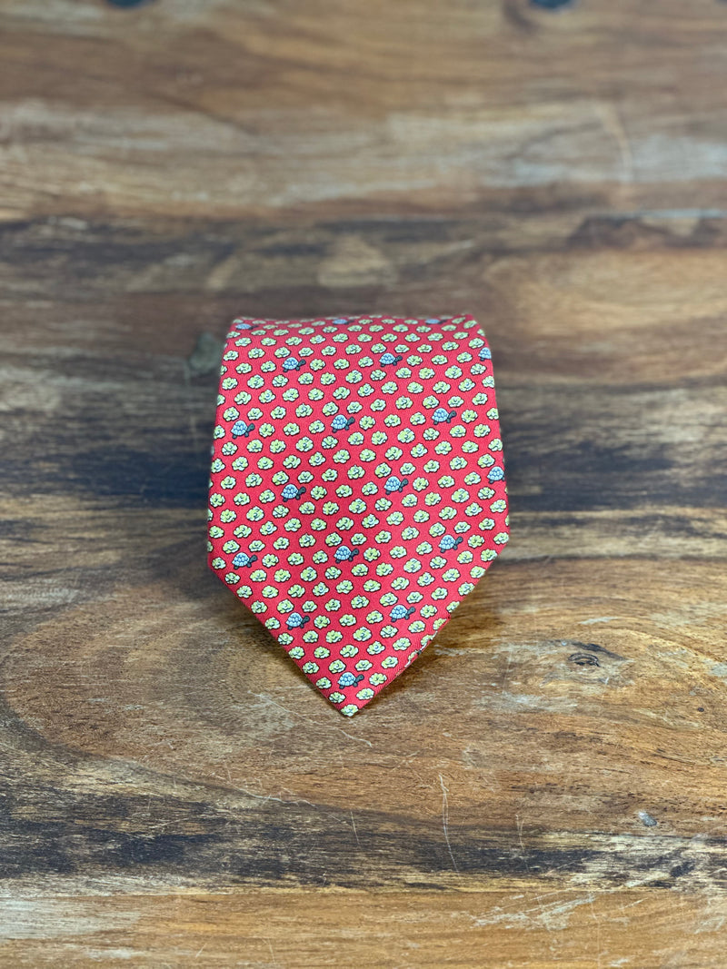 Corbata Hermés roja