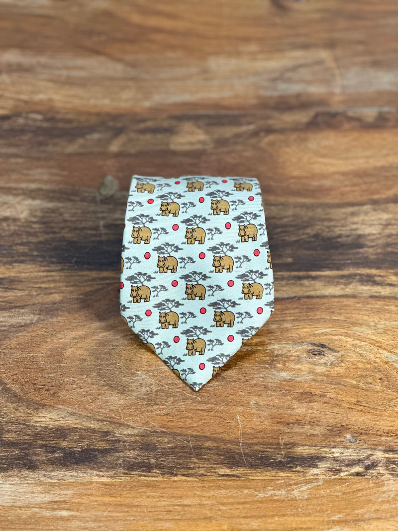 Corbata Hermés gris