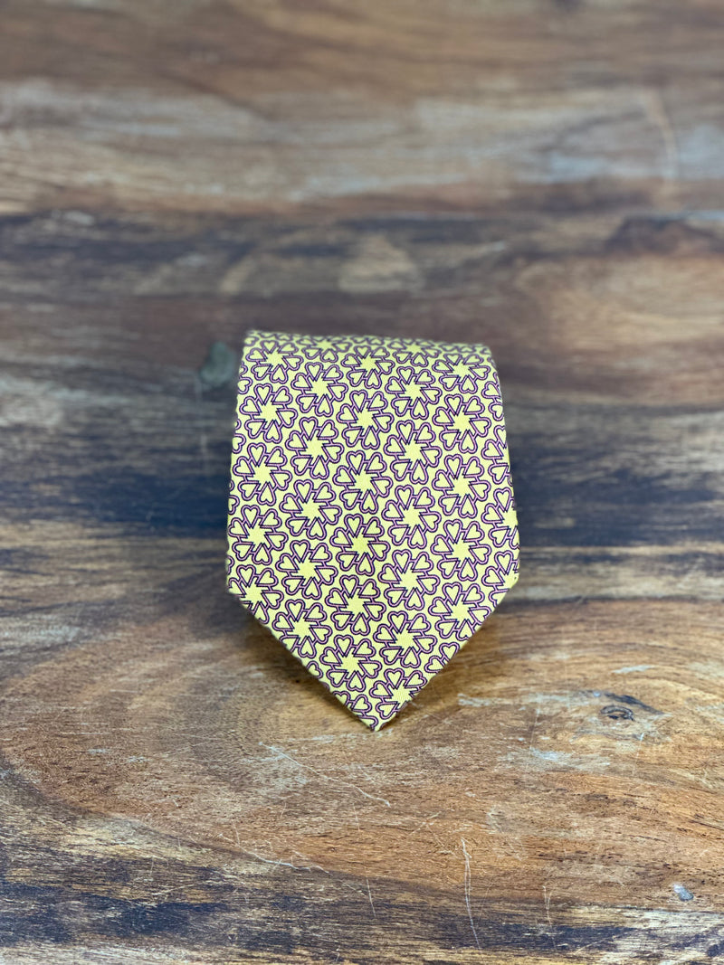 Corbata Hermés amarilla