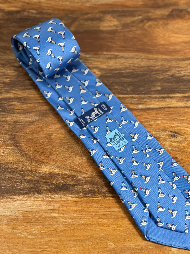Corbata Hermés azul