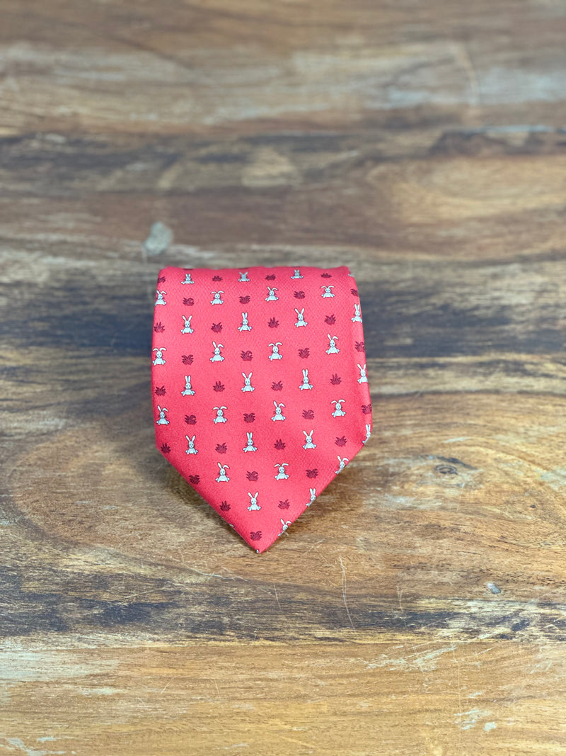 Corbata Hermés roja