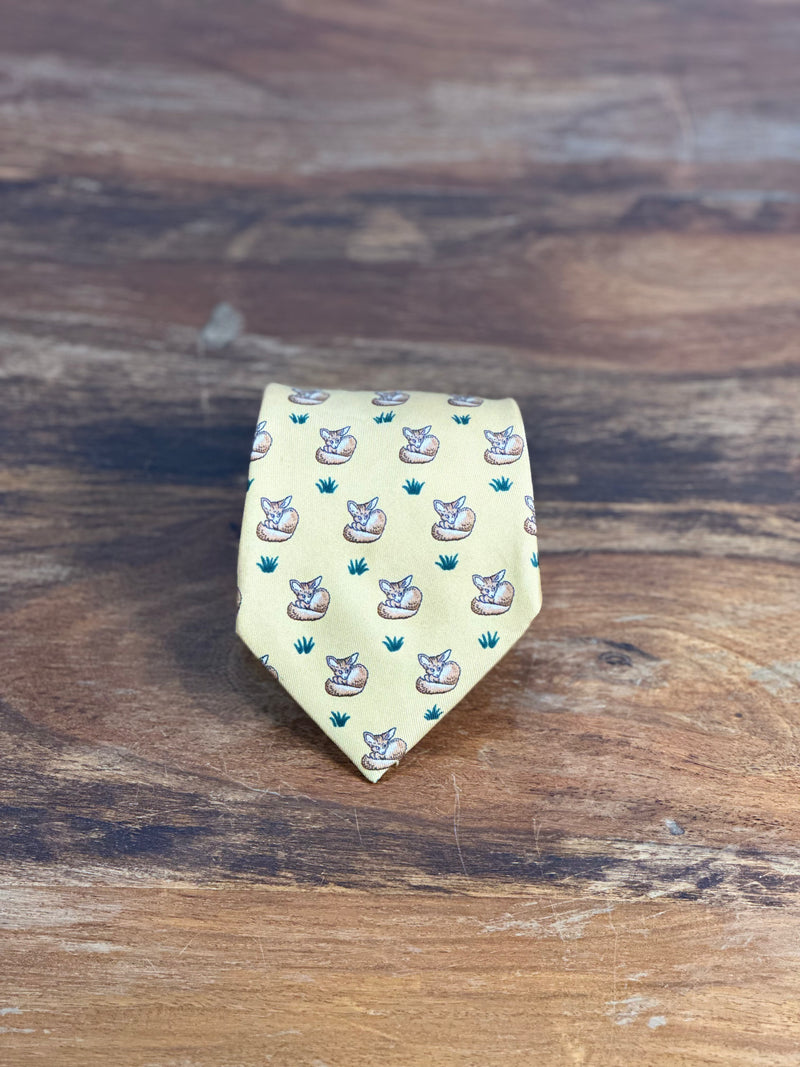Corbata Hermés amarilla