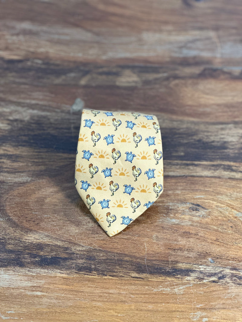 Corbata Hermés naranja