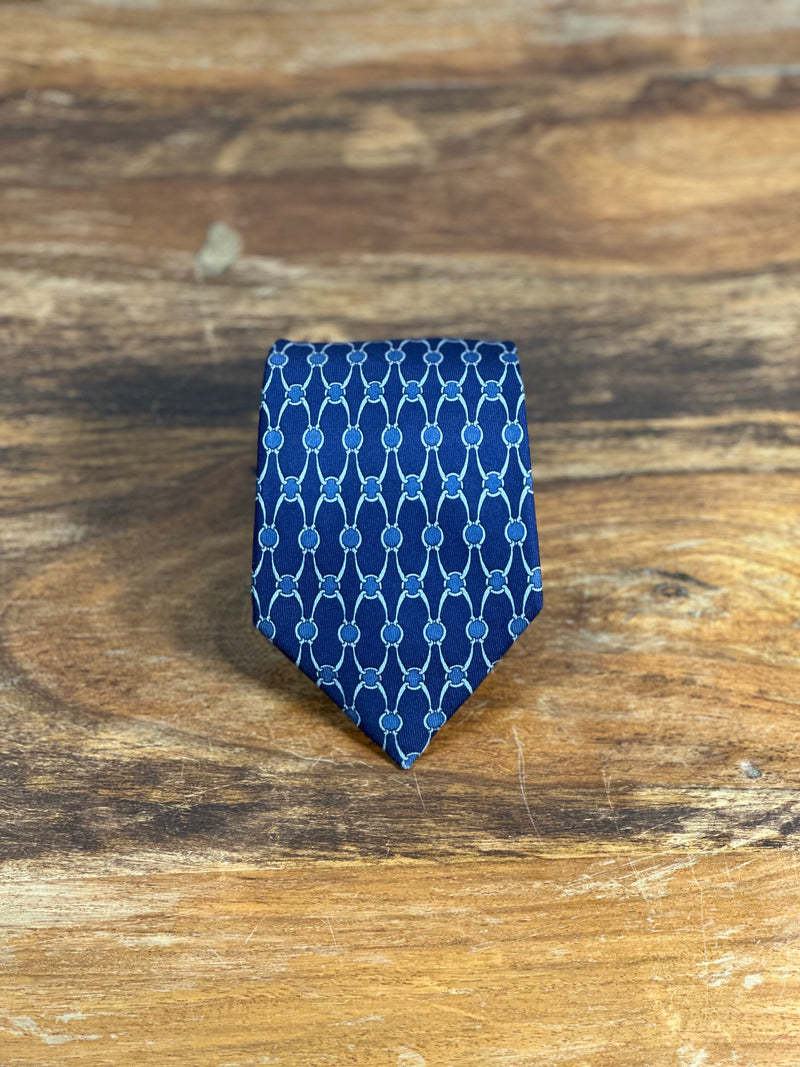 Corbata Hermés azul