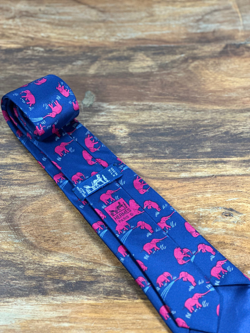Corbata Hermés azul