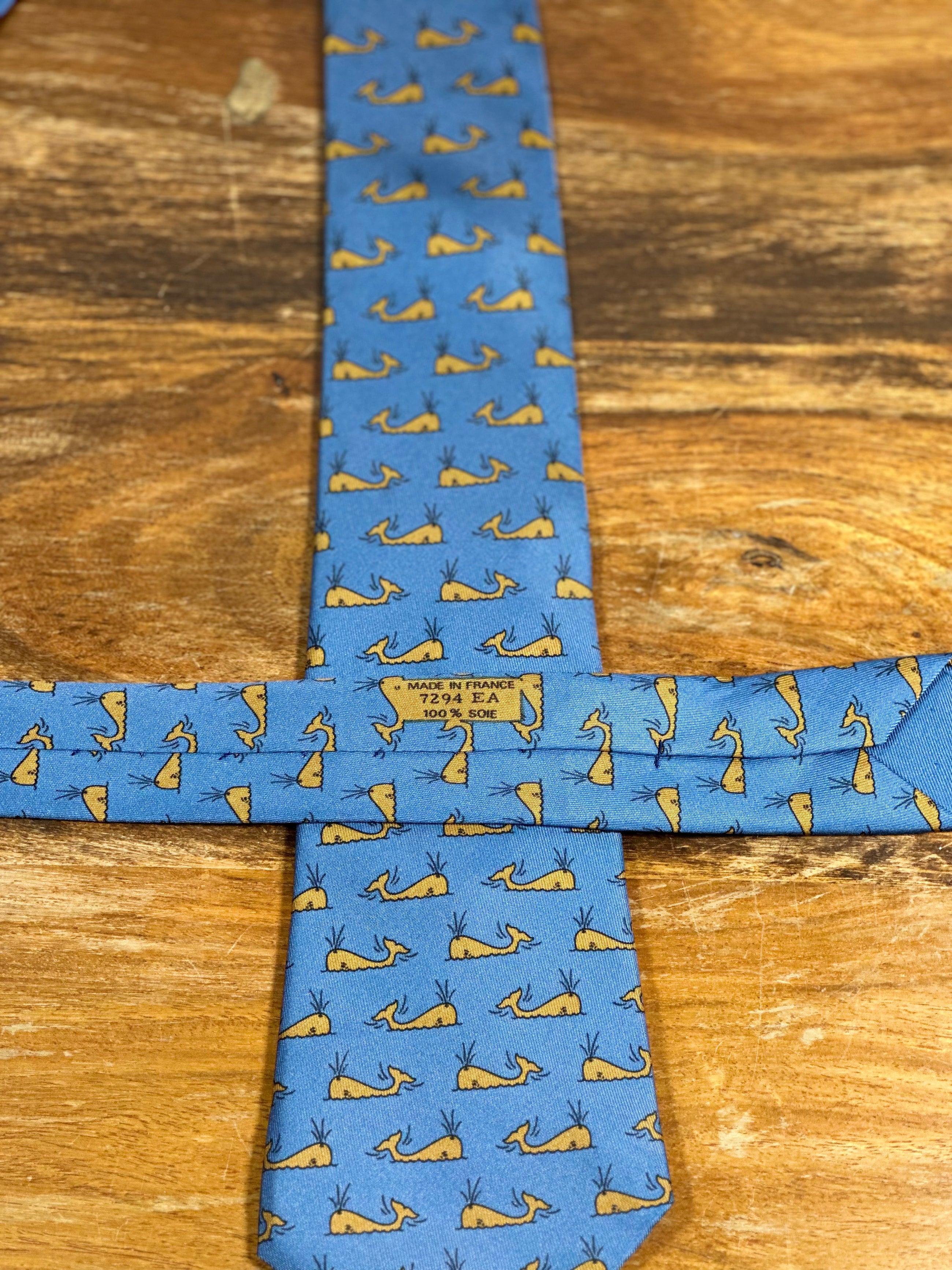 Corbata Hermés azul