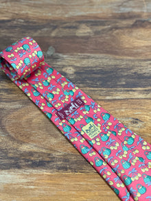 Corbata Hermés roja