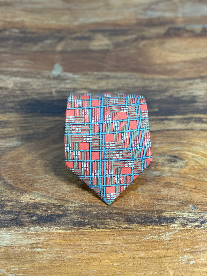 Corbata Hermés roja