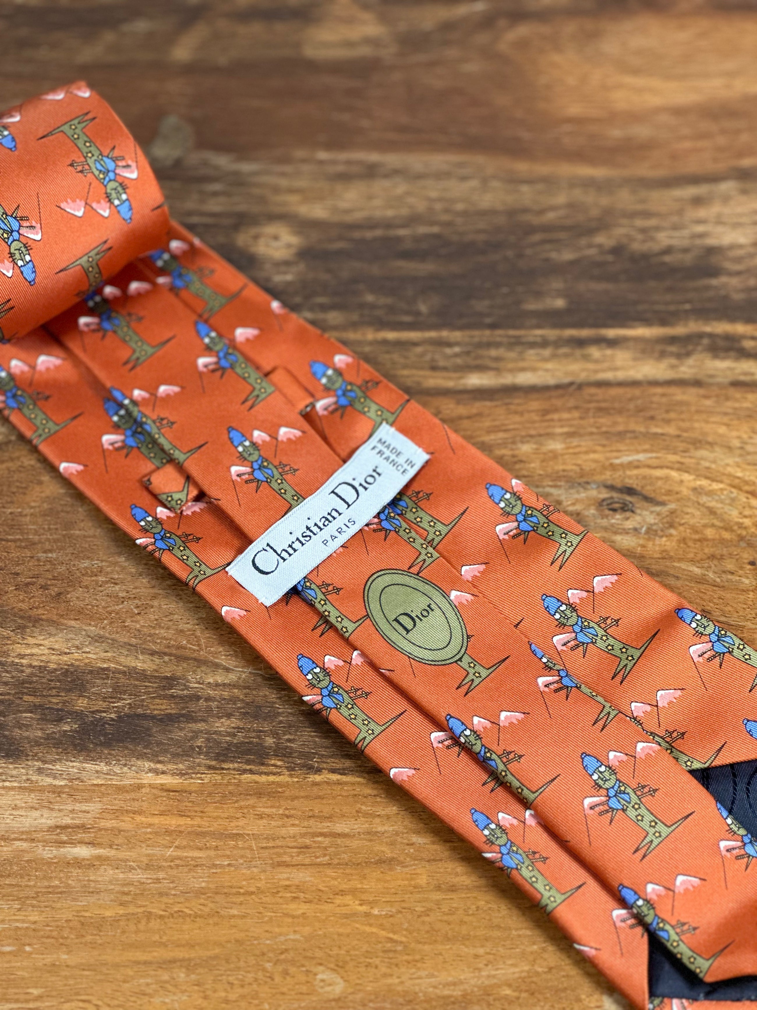 Corbata Dior naranja