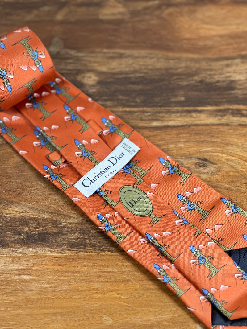 Corbata Dior naranja