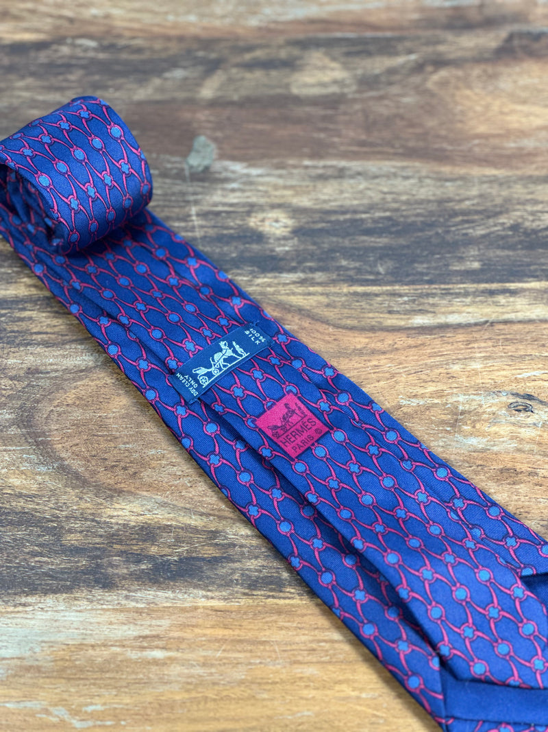 Corbata Hermés azul