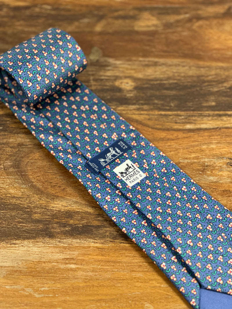 Corbata Hermés azul