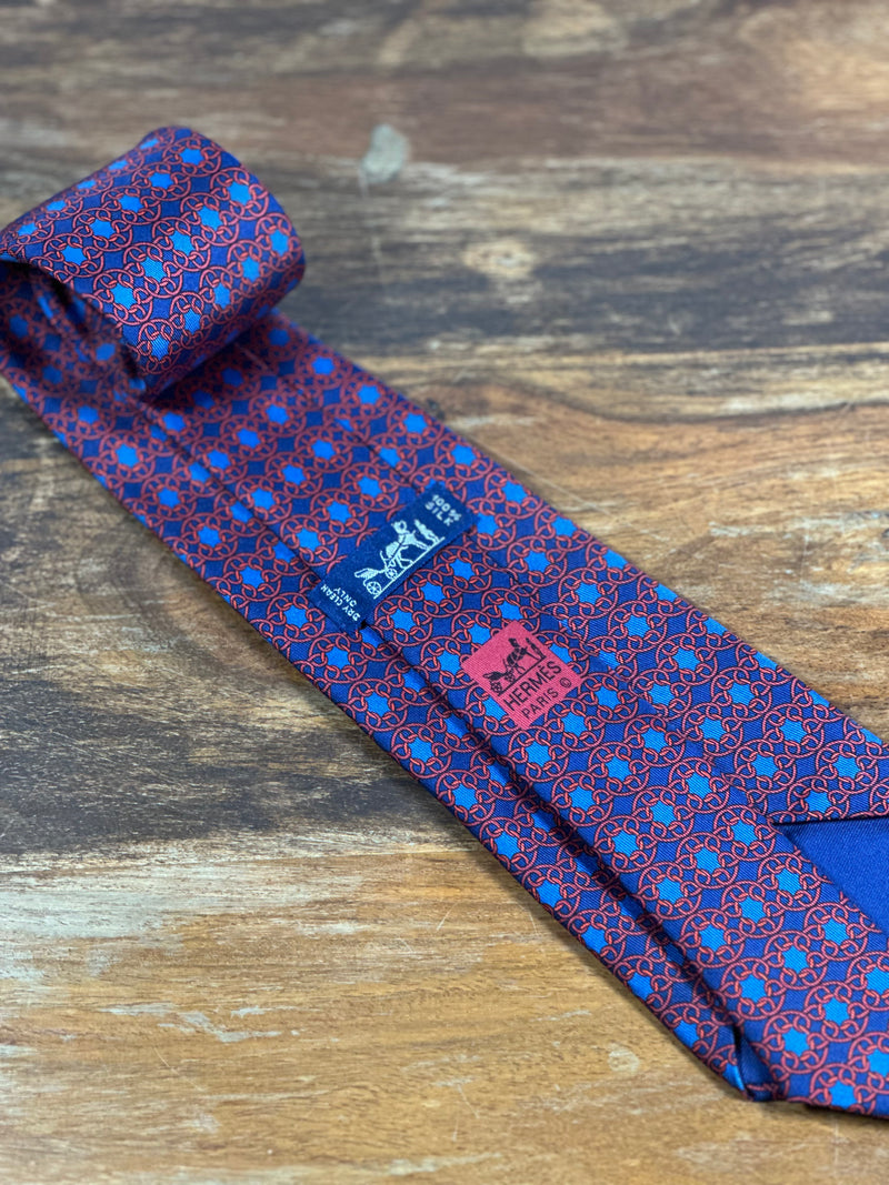 Corbata Hermés azul