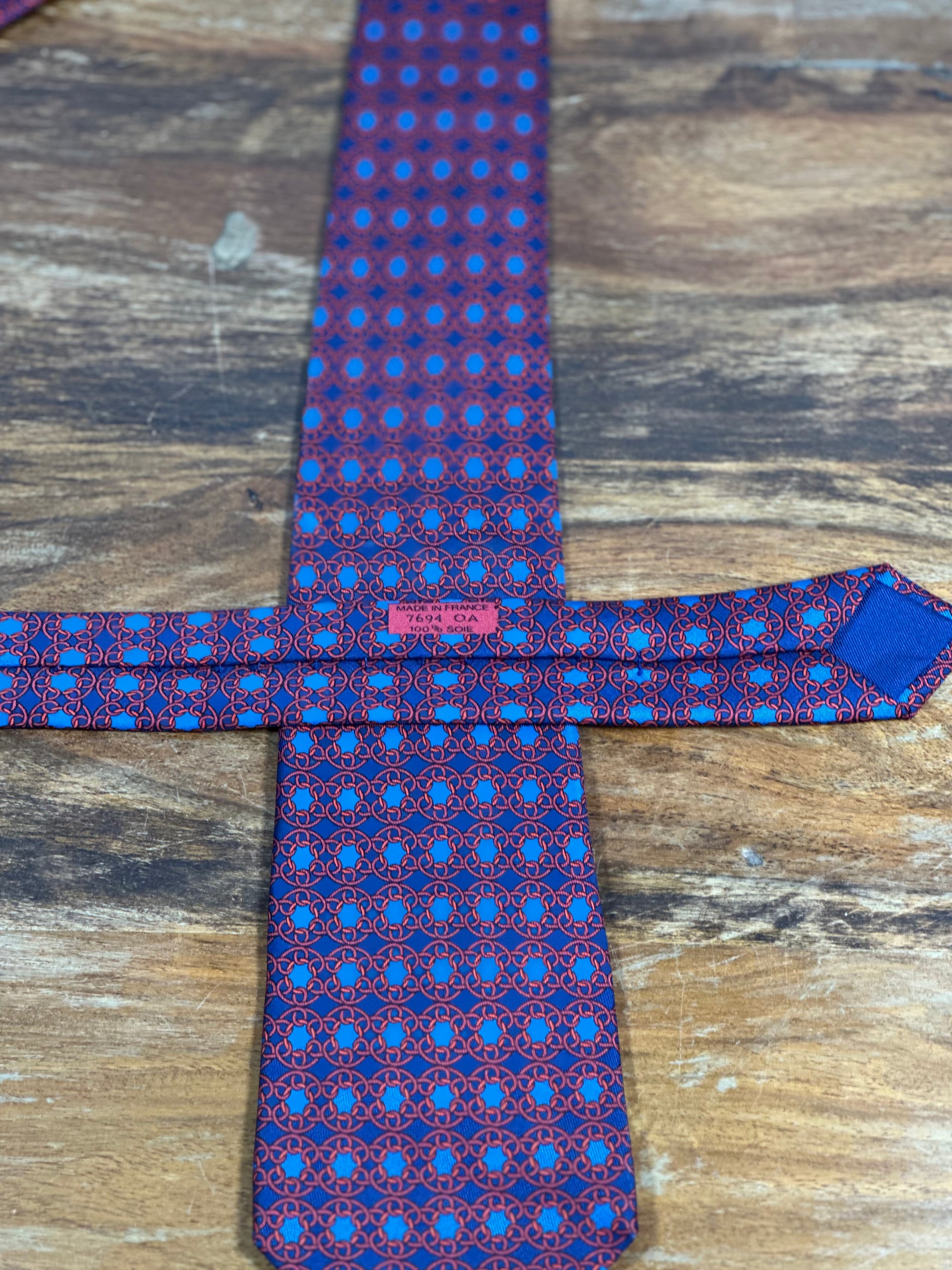 Corbata Hermés azul