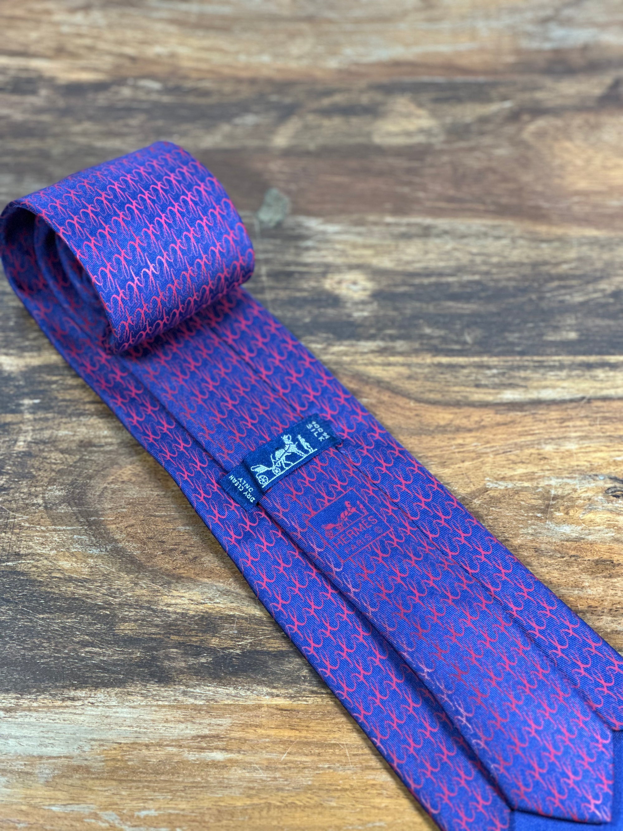 Corbata Hermés azul
