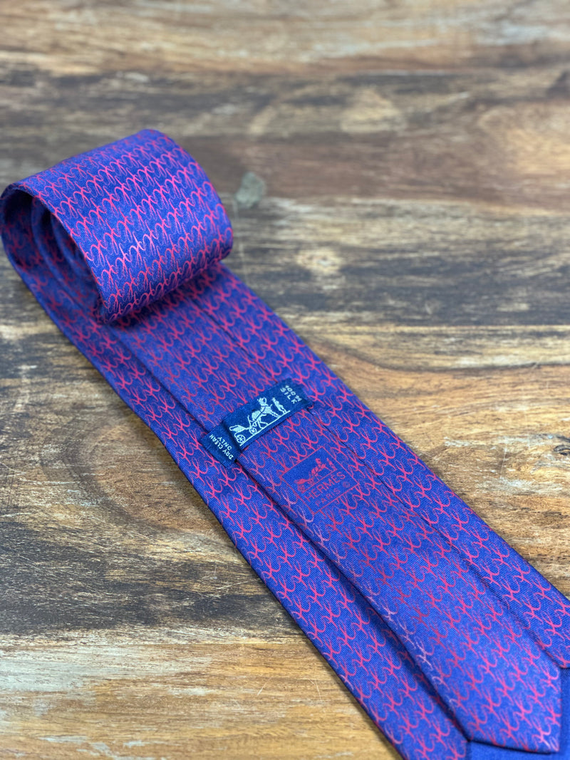 Corbata Hermés azul