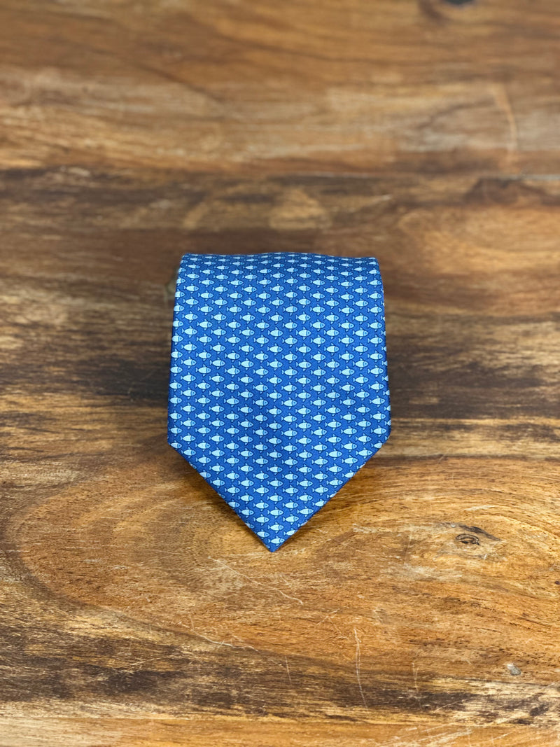 Corbata Hermés azul