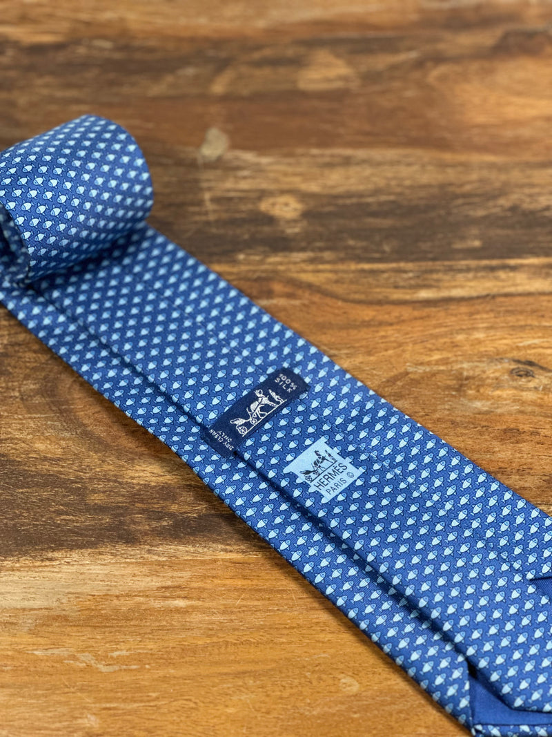 Corbata Hermés azul