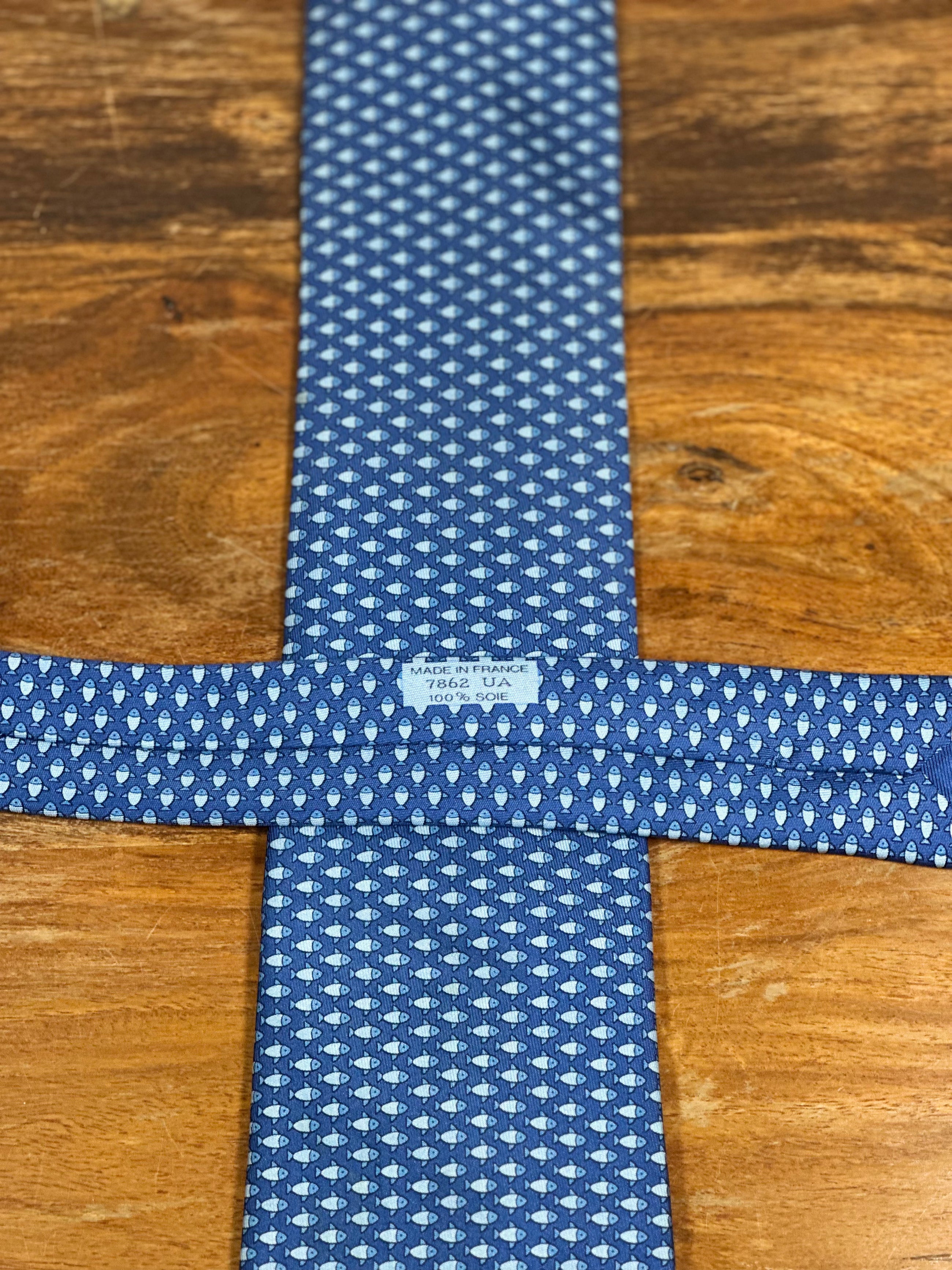 Corbata Hermés azul