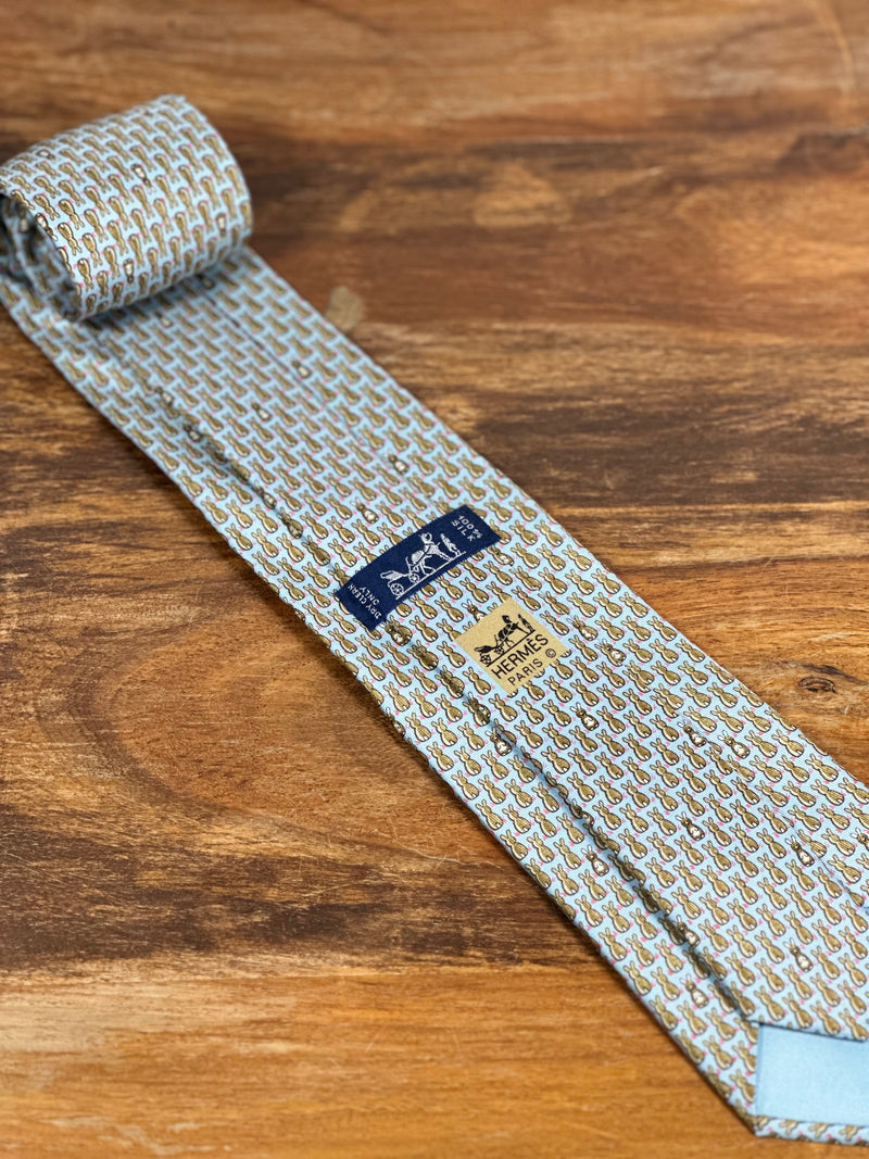 Corbata Hermés azul