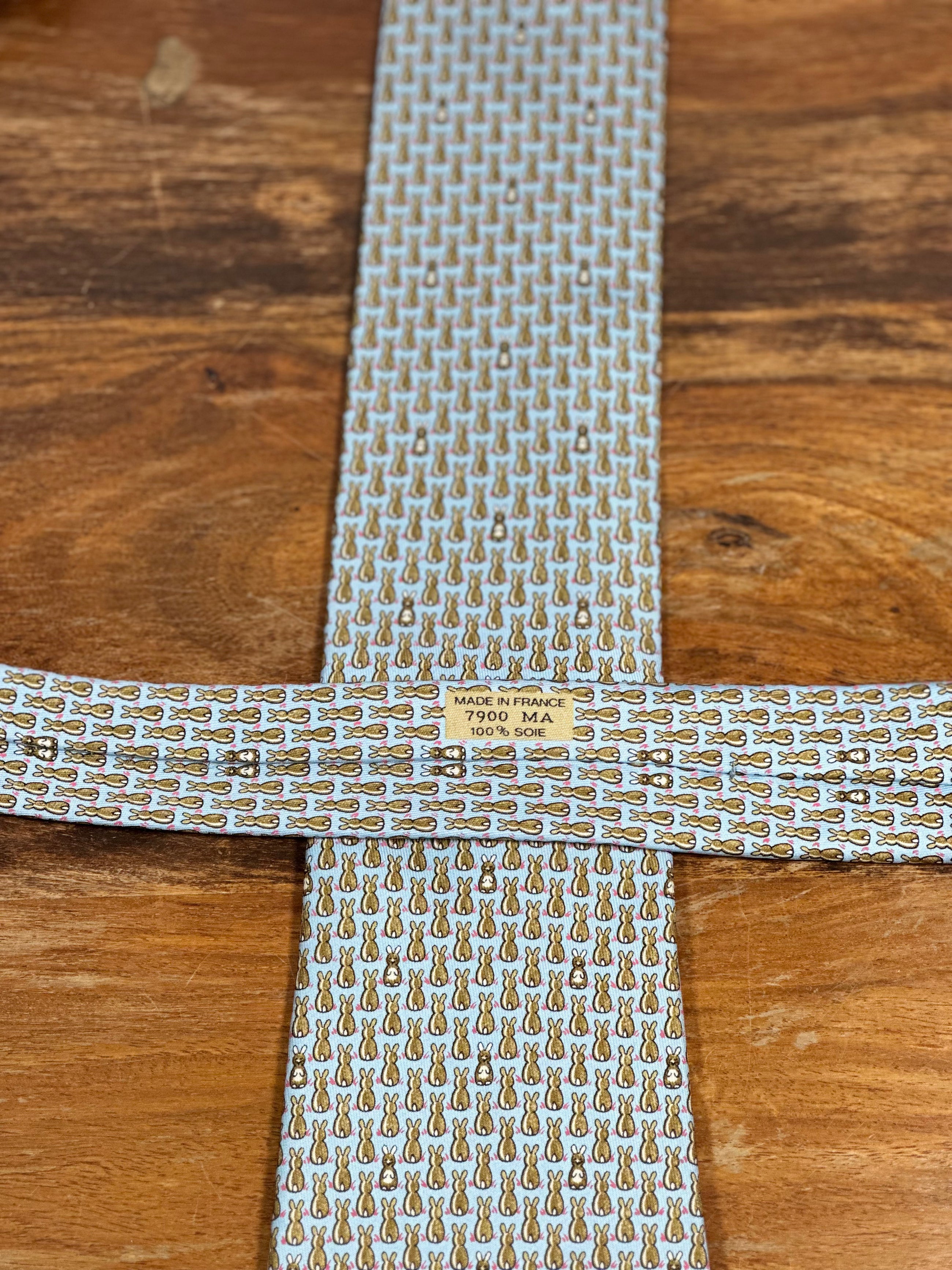 Corbata Hermés azul